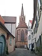 Schlosskirche, Chor von der Kirchgasse aus