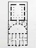 Alte Synagoge, Entwurf P. J. Krahe, Grundriss.