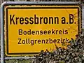 Ortstafel Kressbronn am Bodensee