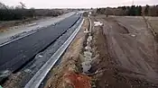Bauarbeiten an der D 3 bei Hodějovice, Dezember 2022