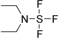 Strukturformel von Diethylaminoschwefeltrifluorid