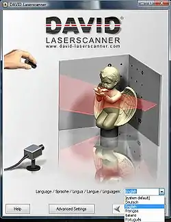 Screenshot von DAVID-LASERSCANNER