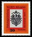 Deutsche Bundespost Berlin (1971): 100. Jahrestag der Deutschen Reichsgründung: Reichsadler mit Kaiserkrone