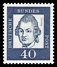 40 Pf-Dauermarke der Deutschen Bundespost (1961) aus der Serie Bedeutende Deutsche