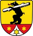 Das Wappen der ehemaligen Gemeinde Deubach ist dem Wappen der Zech von Deybach entlehnt