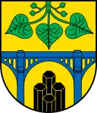Nistertal-Viadukt im Wappen von Dreisbach (Westerwald) DE