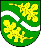 Wappen von Frestedt(Schleswig-Holstein)mit zwei liegenden Eichenblättern
