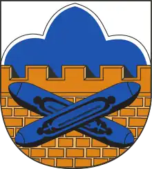 Zwei gekreuzte Webschützen (Großschönau DE)
