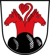 Schachrössel im Wappen von Kienberg (Oberbayern)
