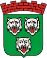 Wappen von Lobberich, rot gezungt im Dreipass