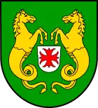 Wappen von Schillingen (Rheinland-Pfalz) mit Drachenschwanzrossen
