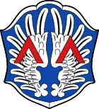 Wappen der Gemeinde Sparneck mit symbolisiertem Flug und Sparren