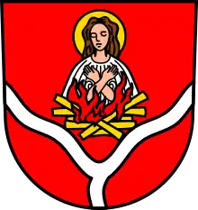 stehen für den Märtyrertod, hier der Afra von Augsburg (Täferrot DE)
