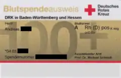 100 und mehr Blutspenden (Gold)