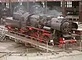 52 8079 auf der Dreh­schei­be im Eisen­bahn­mu­seum Bw Dres­den-Alt­stadt