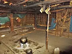 Im Inneren eines Heiligen Hauses in Tartehi(Suco Maubisse)