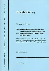 DSS-Arbeitspapiere, Umwälzung im Denken über Frieden – Krieg – Streitkräfte, H. 26, 1996.