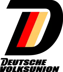 Logo der DVU als Partei