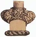 Akanthusmotiv als Waffenschmuck: Entwurf für den Handschutz eines Nierendolches von Hans Holbein dem Jüngeren, 1536–38.