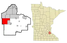 Lage von Lakeville im Dakota County und in Minnesota