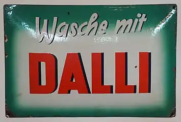 Ein historisches Werbeschild