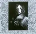 Dame in Nutria, 2002, Öl auf Leinwand, 75 × 80 cm