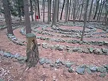 Waldlabyrinth vor dem ehemaligen Kloster Damme