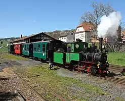 Schmalspurlok Emma im Bahnhof Bad Orb