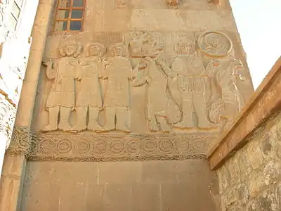 Wandrelief: Daniel in der Löwengrube, rechts