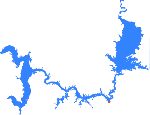 Umriss des Reservoirs