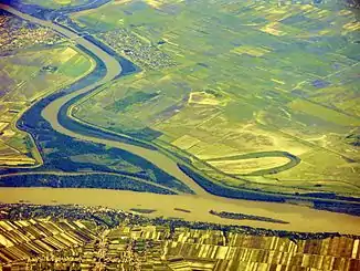 Mündung der Theiß in die Donau bei Stari Slankamen