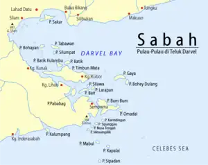 Inseln in der Darvel Bay