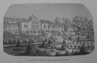 Maurisches Landhaus und Großes Bassin 1865, mit Gruppe 3