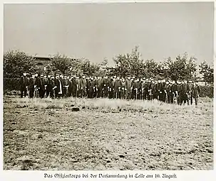 Offizierkorps am 10. August 1892 in Celle