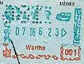 Visum-Stempel Wartha, 1986
