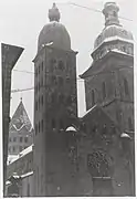 Dom zur Zeit des Zweiten Weltkriegs vor der Zerstörung der ursprünglichen Bedachung