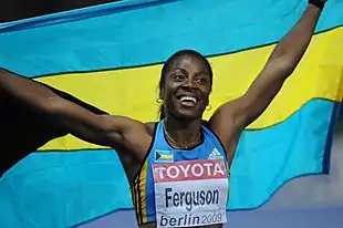 Debbie Ferguson-McKenzie, 2001 Weltmeisterin und 2004 Olympiadritte, freute sich über Bronze