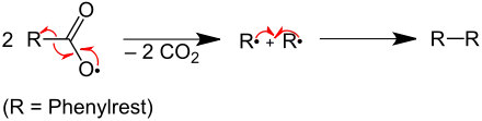 Decarboxylierung und Dimerisierung