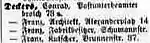 1900: Deckers, Franz, Architekt, Alexanderplatz 14.