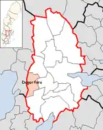 Lage der Gemeinde Degerfors