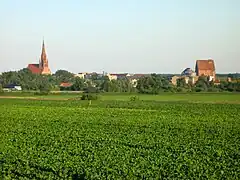 Blick über das Trebeltal auf Demmin