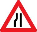 A43.2: Einseitig (links) verengte Fahrbahn