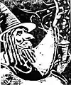 Der Hexer(Holzschnitt 1949)
