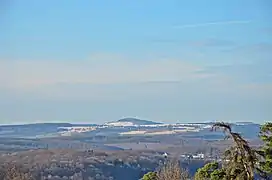 Der Katzenbuckel von Bergfeld (Mosbach) aus gesehen (mittig)