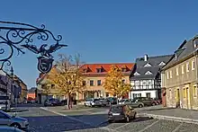 Der Niedermarkt aus Richtung Zittauer Straße gesehen.