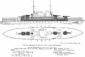 Schema der Panzerdickenverteilung auf den Schiffen der Derfflinger-Klasse