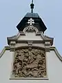 Detail des Kirchengiebels