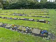 Deutsche Kriegsgräberstätte Hamburg-Ohlsdorf. Areal: Kriegsgräber des 1. Weltkriegs, weitere Gräberreihen