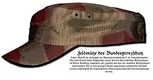 Feldmütze des Bundesgrenzschutzes (BGS) mit Sumpftarnmuster