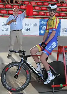 Heiduk bei den deutschenBahnmeisterschaften 2016 in Cottbus